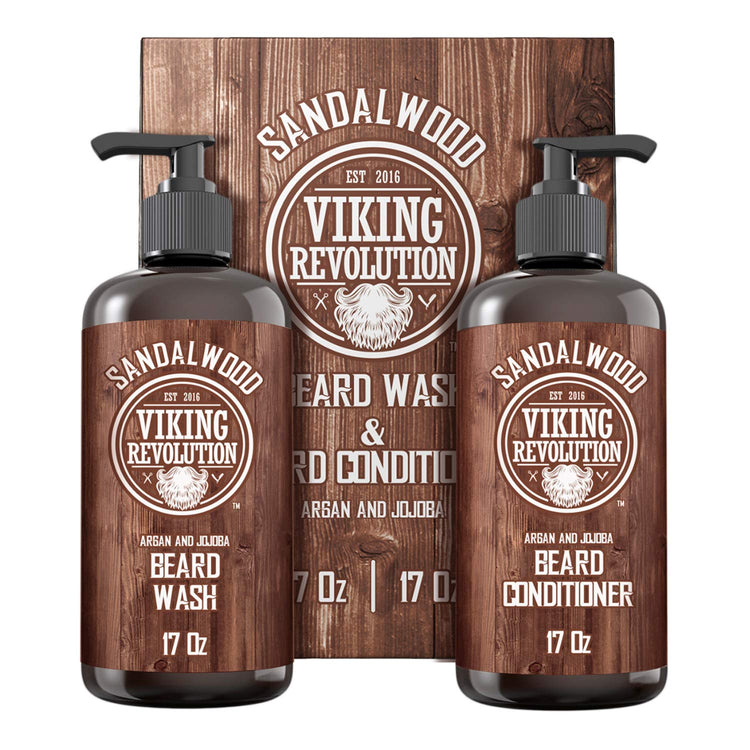 Sandalwood Beard Wash & Conditioner Set - 17oz