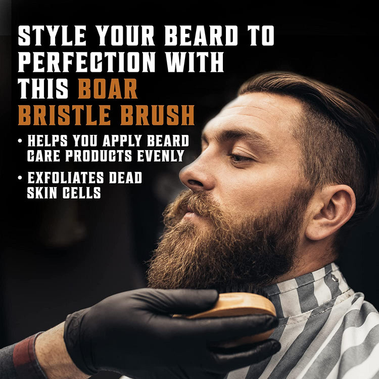 Beard Comb & Brush Set w/ Travel Pouch