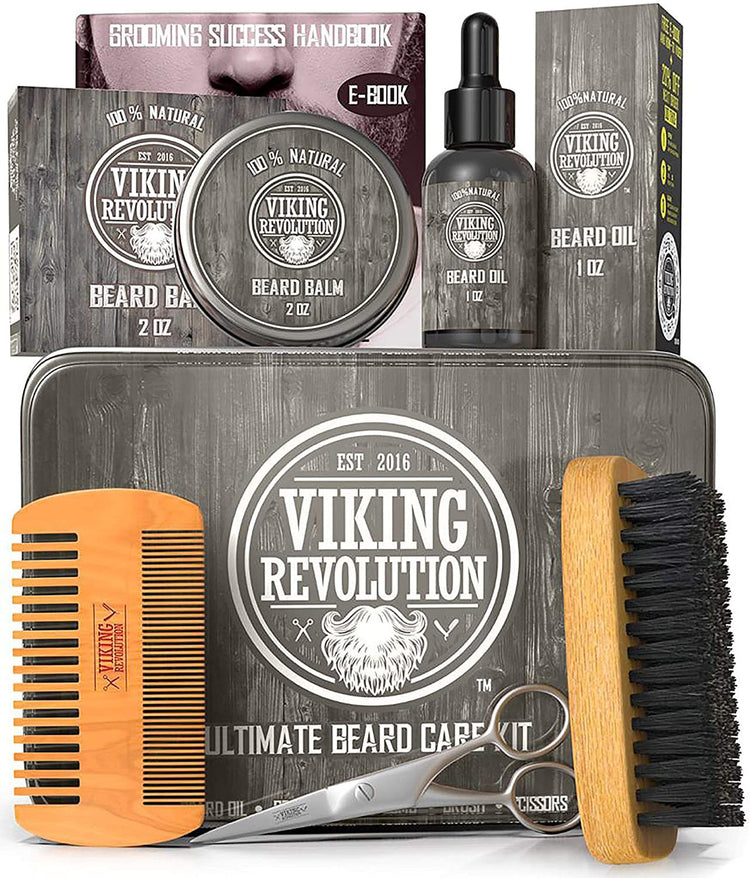 Beard Care Kit in a Metal Box
