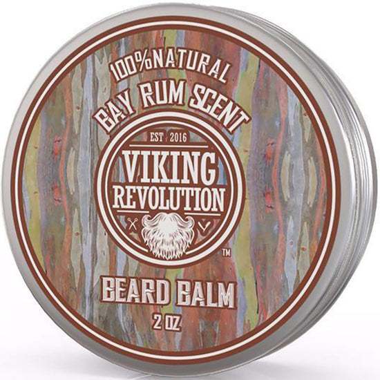 Viking Revolution 4 Beard Balm Variety Pack Sandalwood, Pine & Cedar, Bay Rum, Clary Sage (1oz Each)