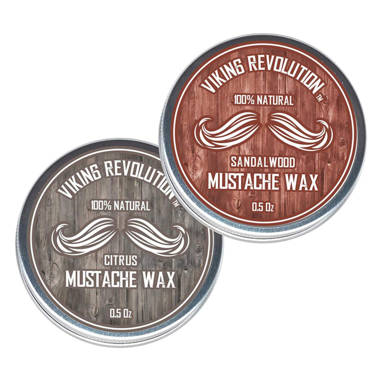 Viking Revolution Mustache Wax 2 Pack - Beard & Brazil